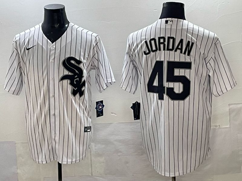 Men Chicago White Sox #45 Jordan white Nike MLB 2025 jersey 01